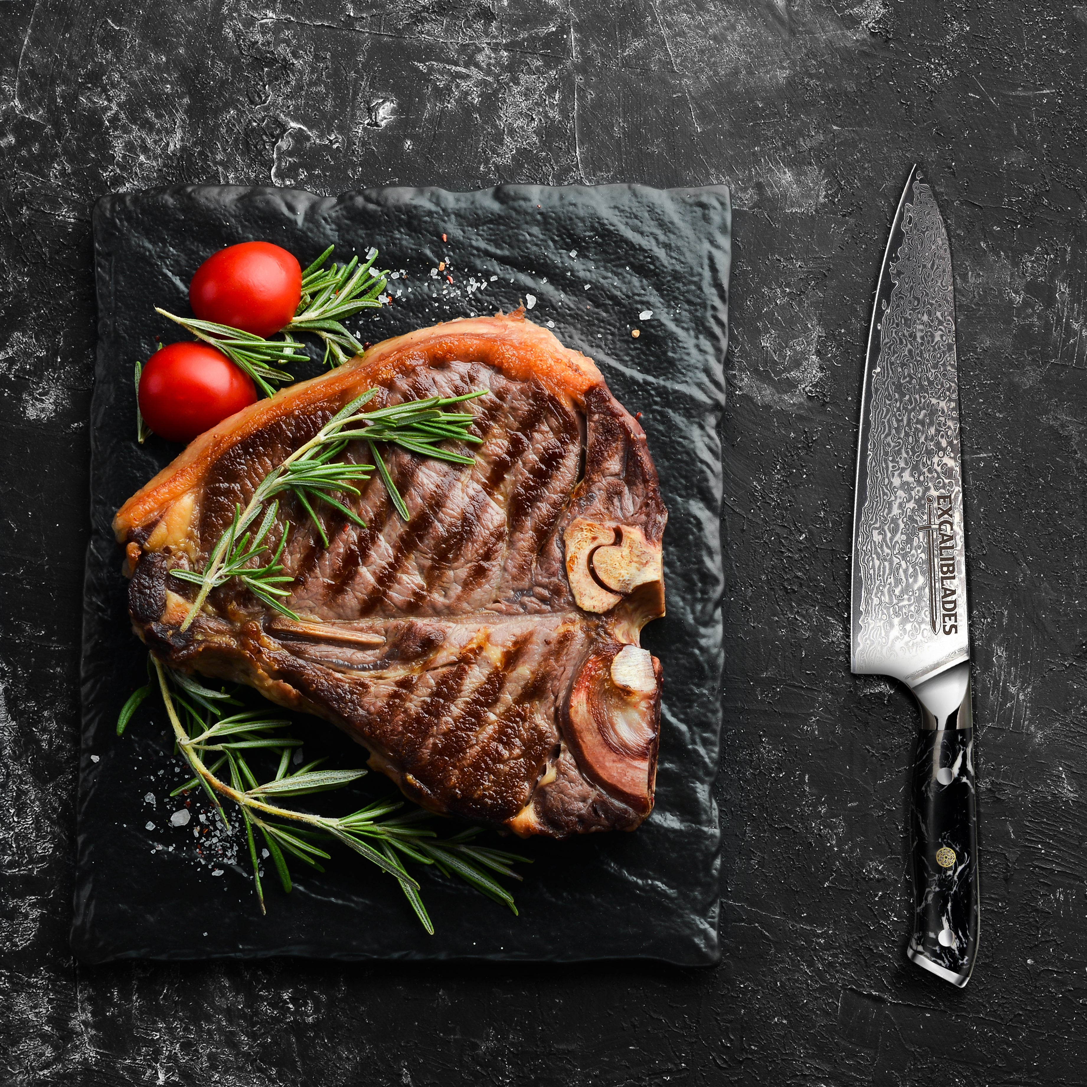 Excaliblades Damascus Chef Knife - Excaliblades