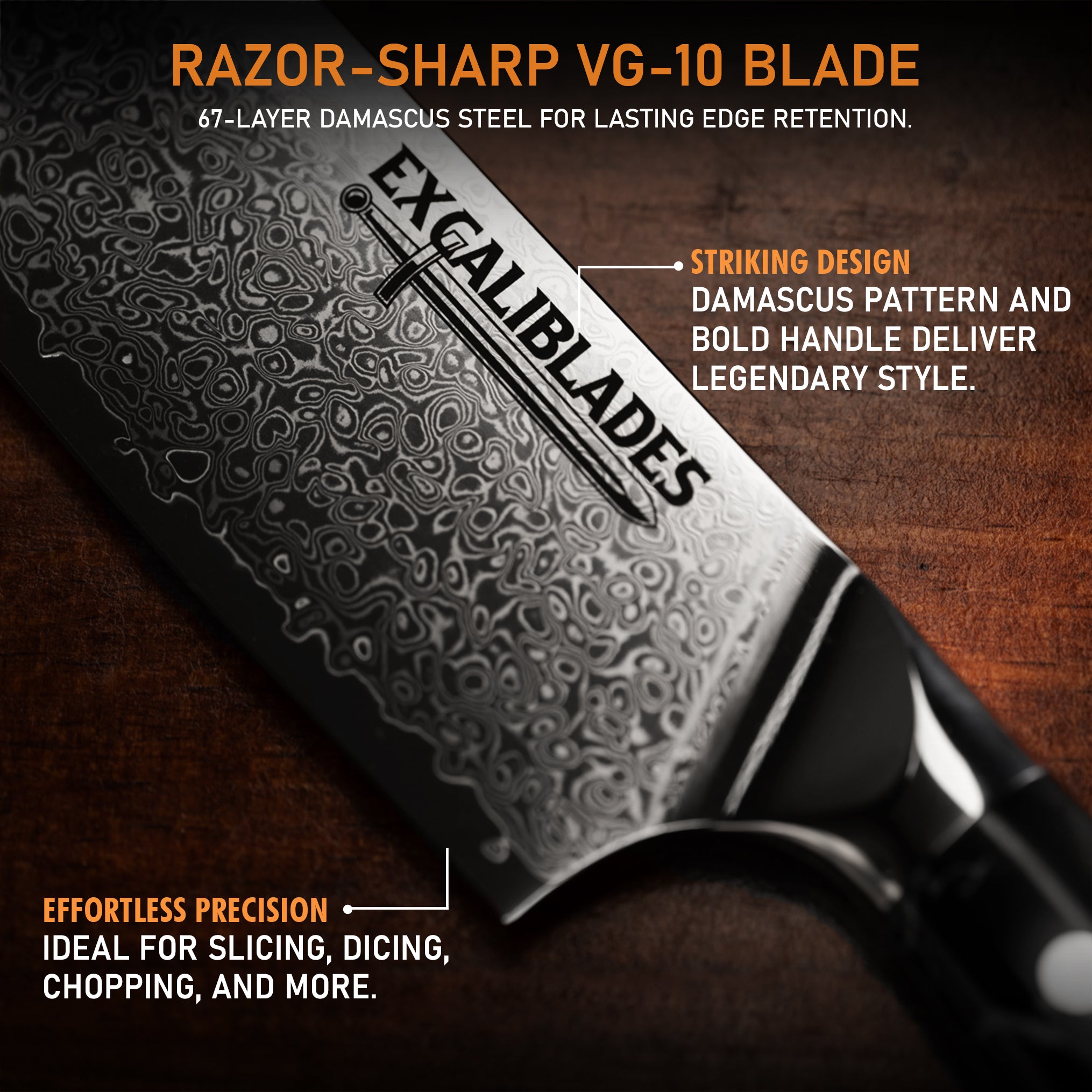 Excaliblades Nakiri/Vegetable Knife - Excaliblades