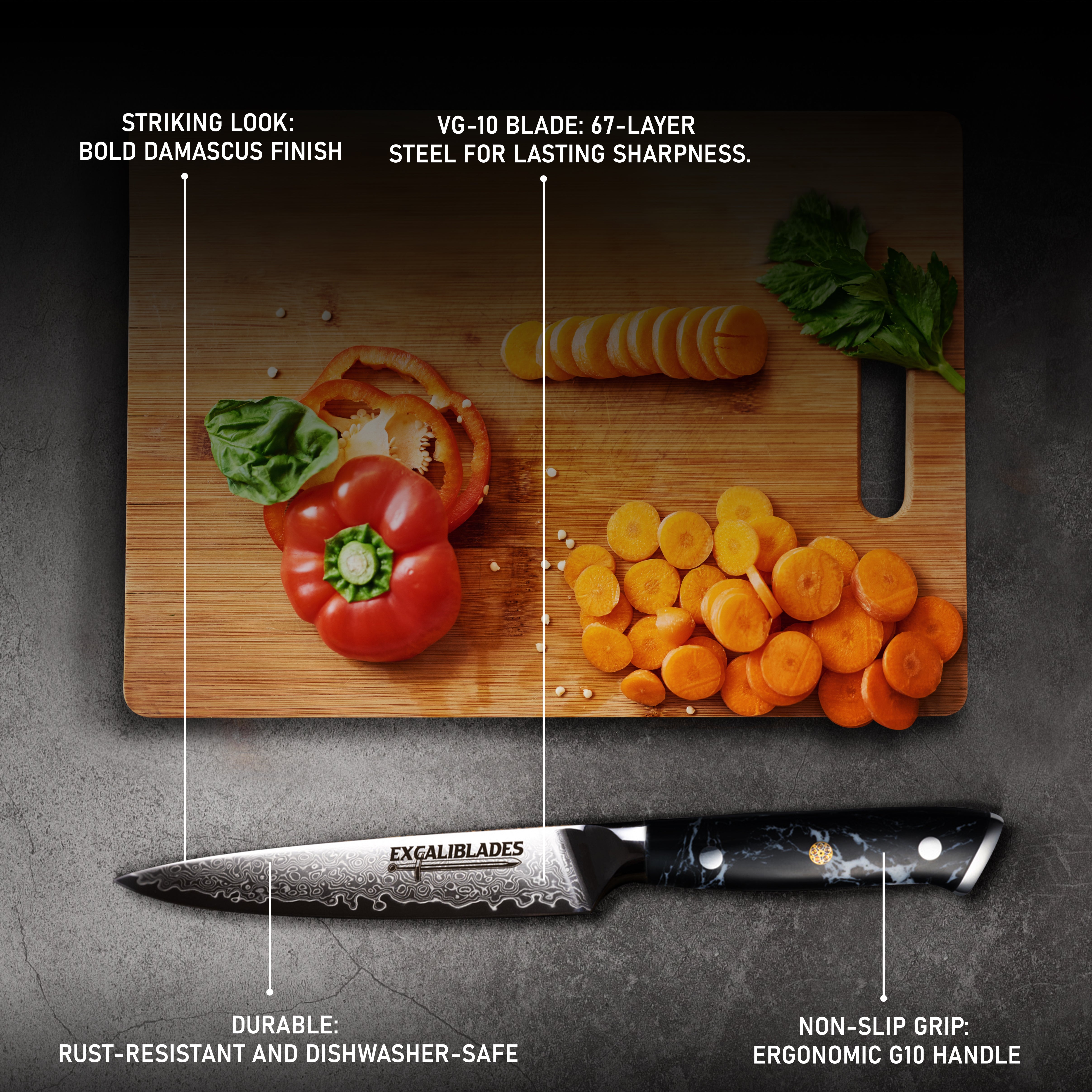 Excaliblades Kitchen Utility Knife - Excaliblades