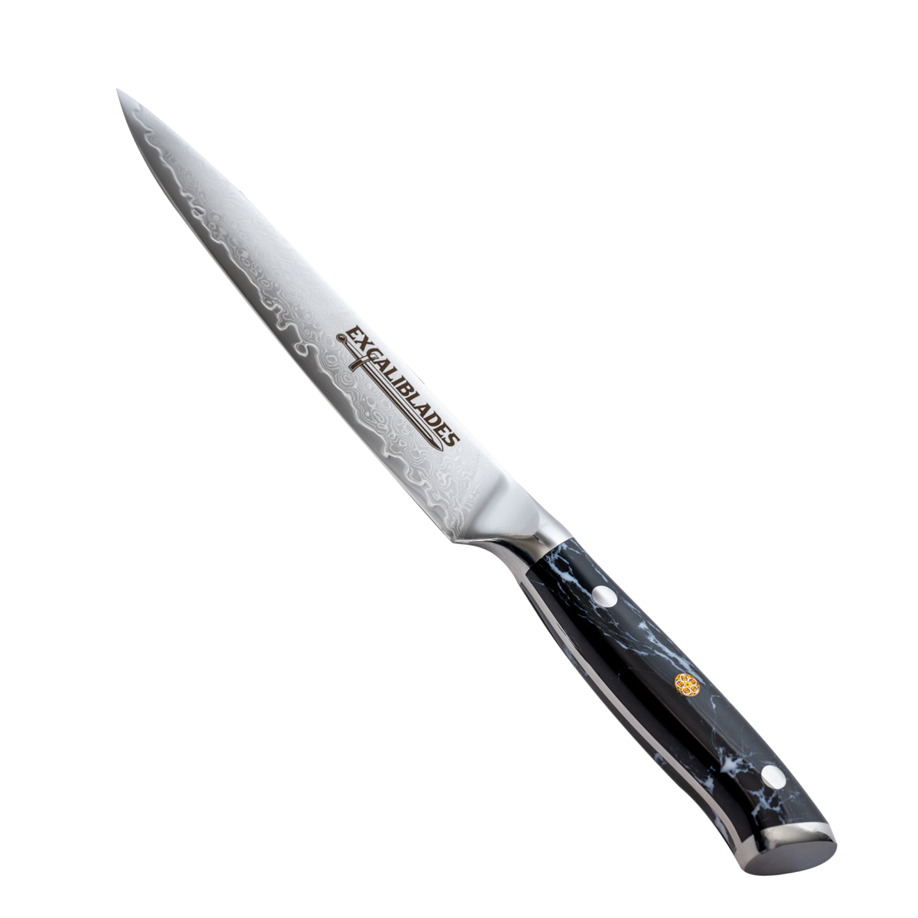 6-Inch Utility Knife – VG-10 Damascus Steel, Full Tang