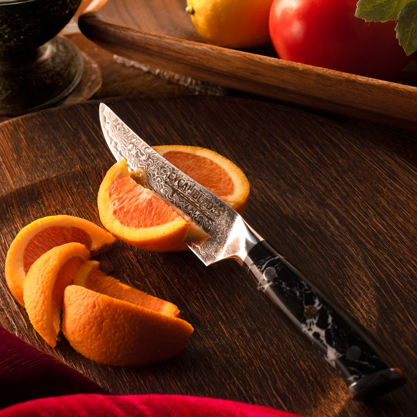 Damascus Steak Knife Set of 4 | VG-10 Steel | Excaliblades