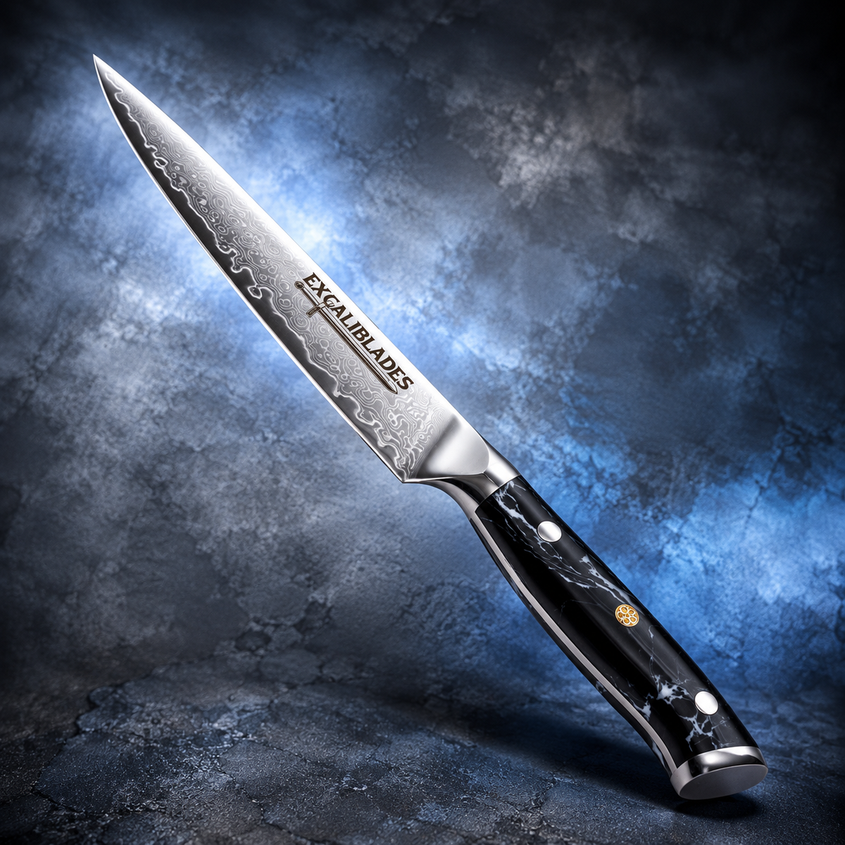 Damascus Steak Knife Set of 4 | VG-10 Steel | Excaliblades